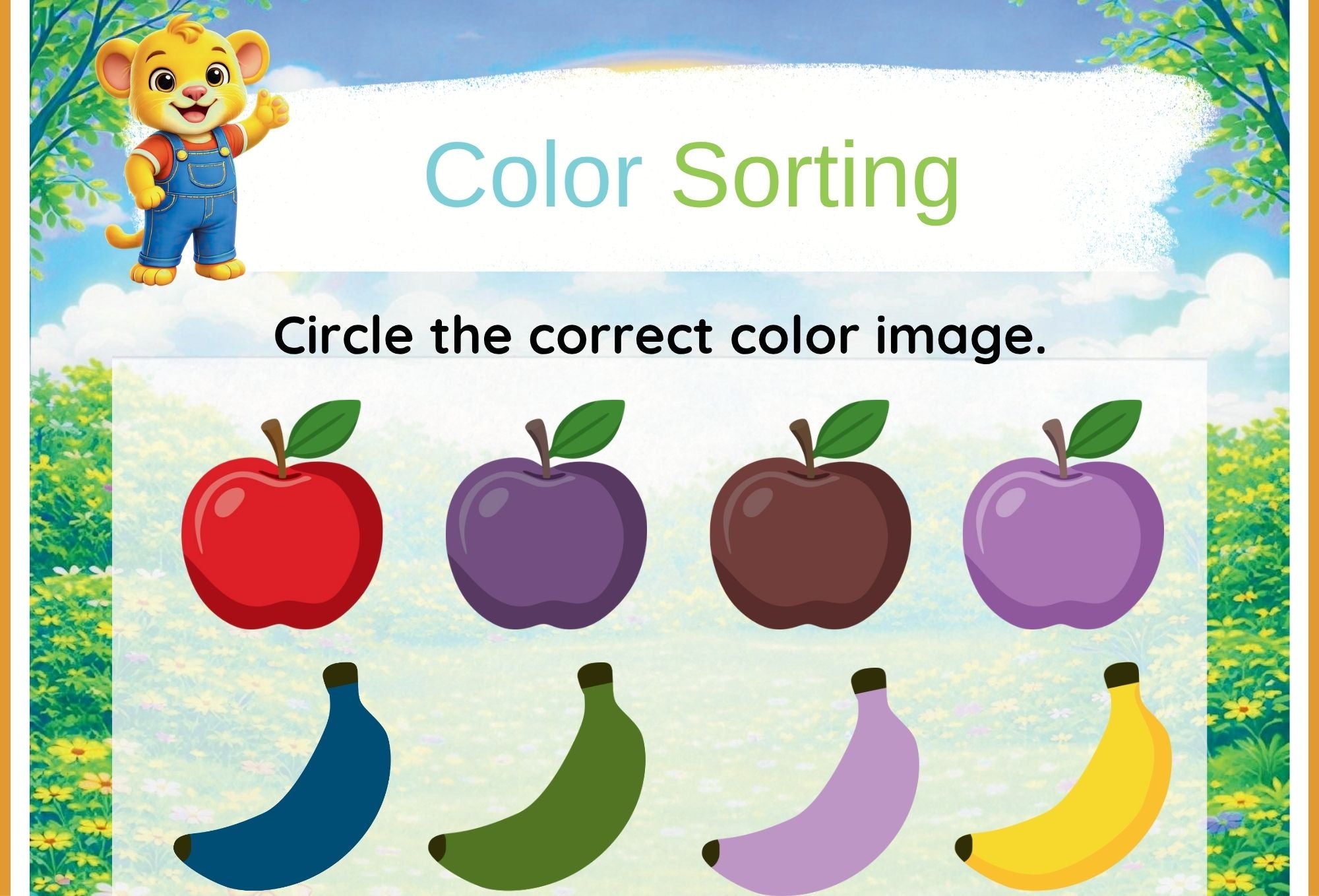 Color Sorting  – Printable Activity Pack for Toddlers | Ages 2–5
