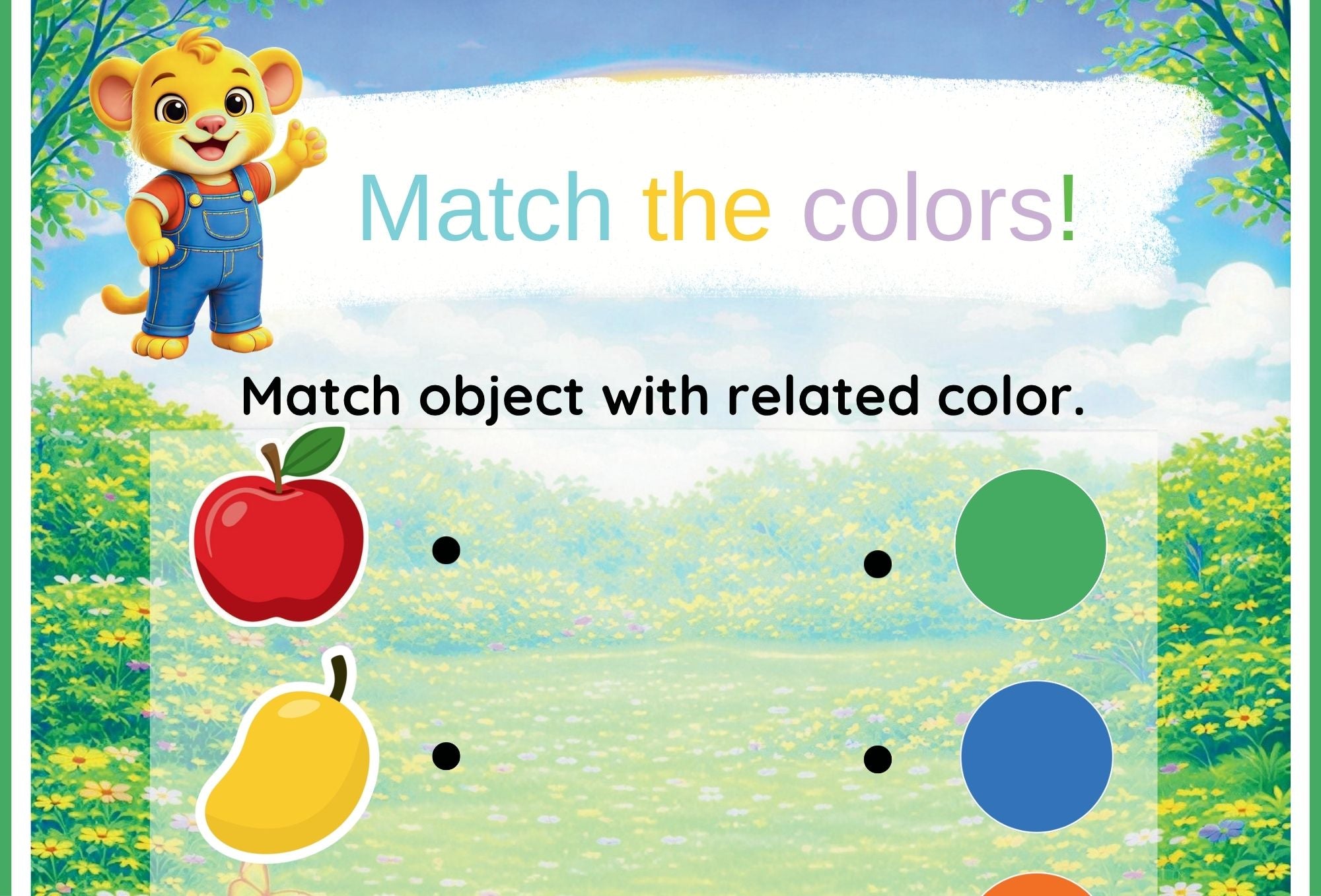 Match The Colors – Printable Activity Pack for Toddlers | Ages 2–5