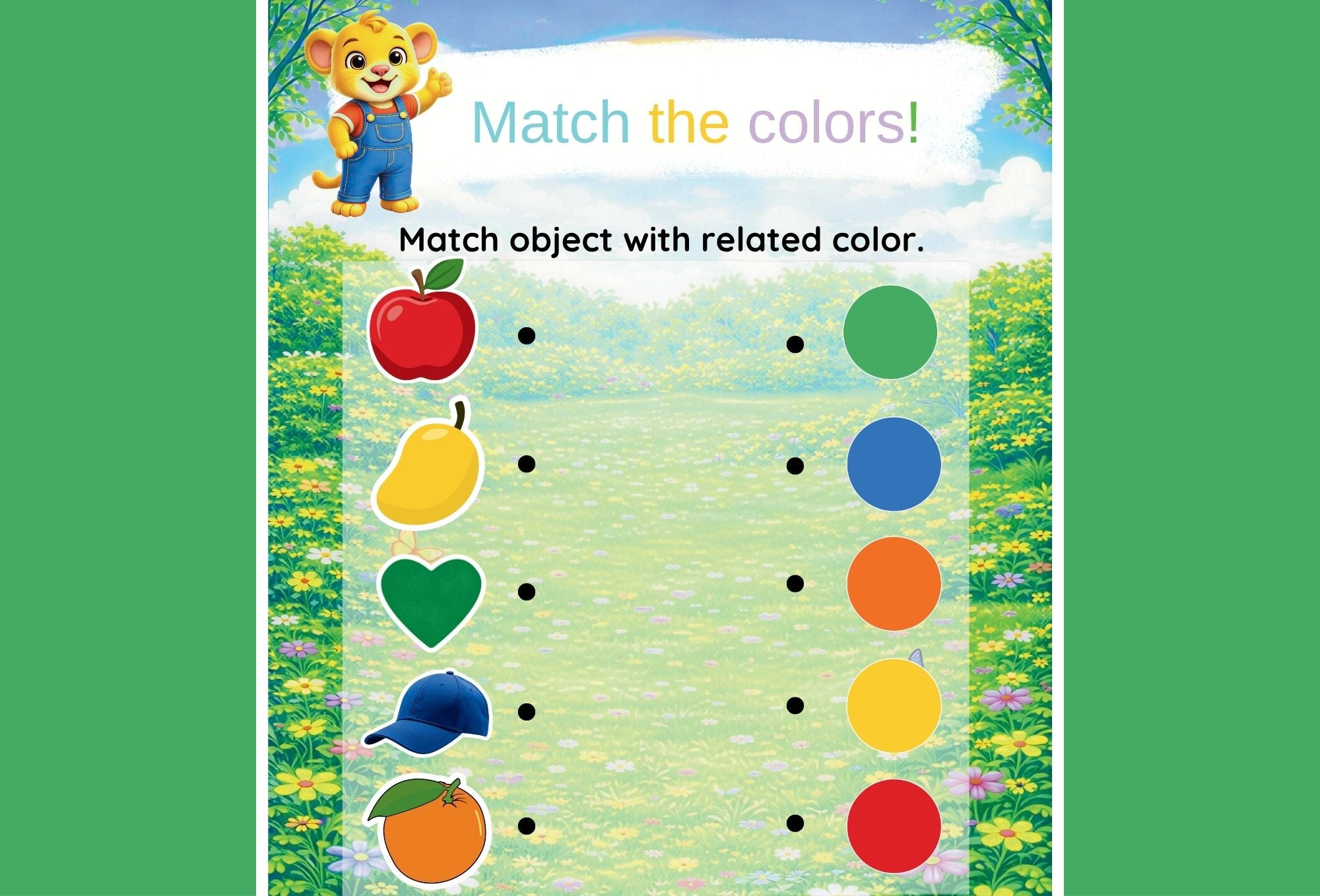 Match The Colors – Printable Activity Pack for Toddlers | Ages 2–5