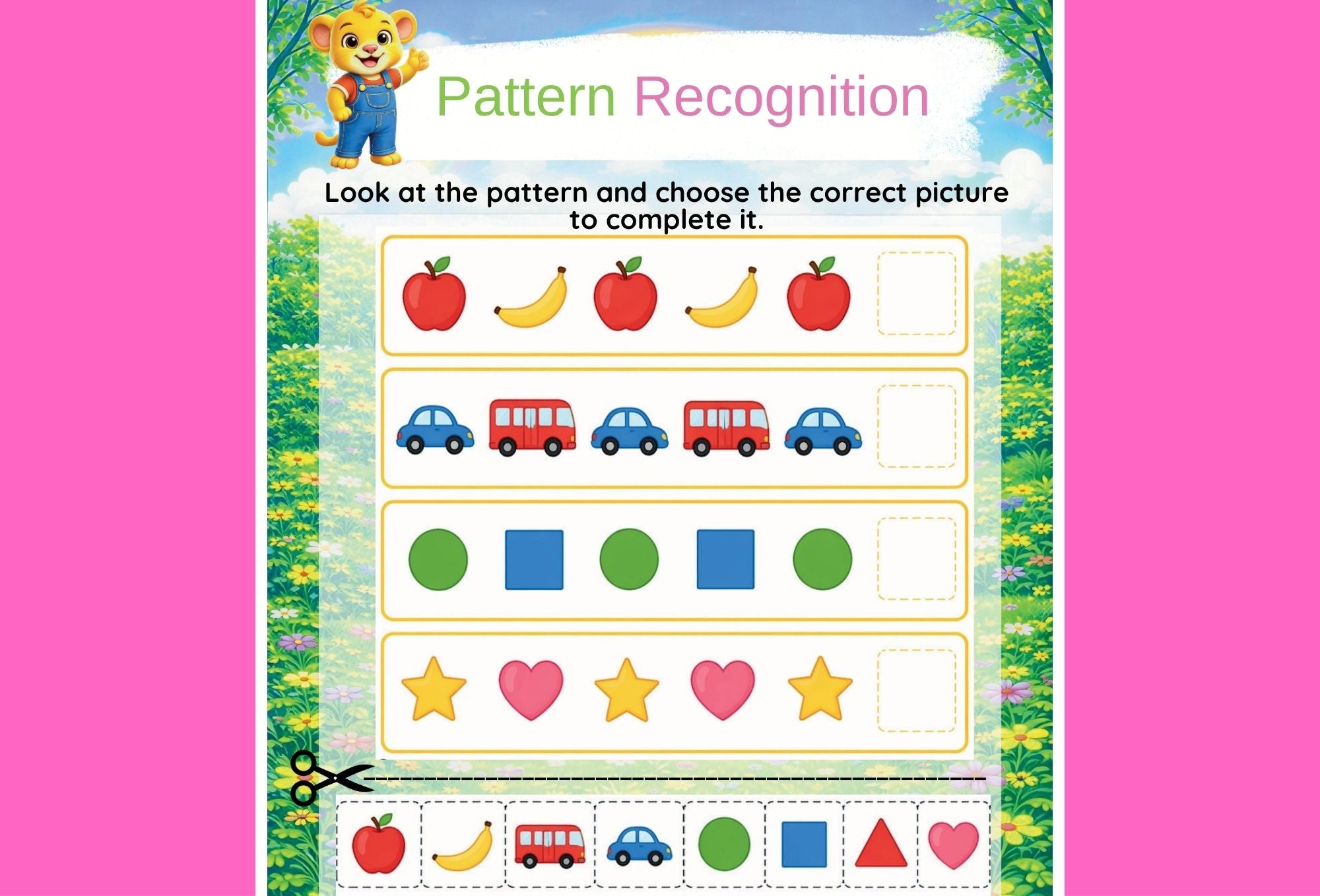 Pattern Recognition – Printable Activity Pack for Toddlers | Ages 2–5